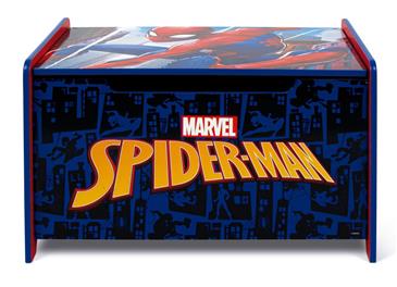 Spiderman Legetøjskasse og Bænk i Træ-5