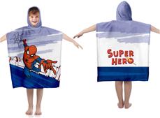 Spiderman Poncho badehåndklæde med hætte - 100 procent bomuld