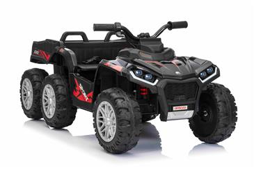 Sport EL-ATV 22,2V med 6-hjul, lithium, Lædesæde, Gummi Sort-11