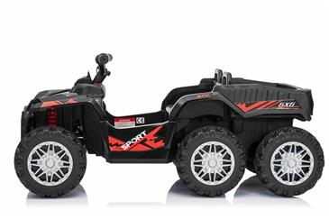 Sport EL-ATV 22,2V med 6-hjul, lithium, Lædesæde, Gummi Sort-2