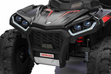 Sport EL-ATV 22,2V med 6-hjul, lithium, Lædesæde, Gummi Sort-4