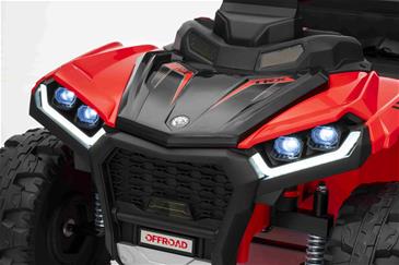 Sport EL-ATV 22,2V med 6-hjul, lithium, Lædesæde, Gummi Rød-12