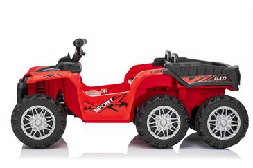 Sport EL-ATV 22,2V med 6-hjul, lithium, Lædesæde, Gummi Rød-2