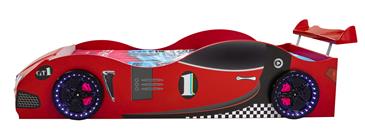  Sportsracer GT1 Træ Bilseng med LED-Lys og Lydpakke, Rød-2