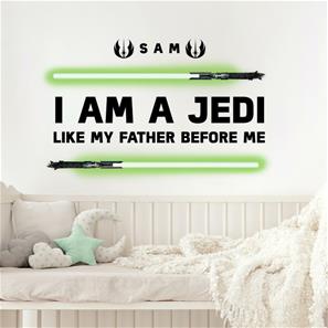 Star Wars ''I AM A JEDI, Like my father before me'' Wallstickers