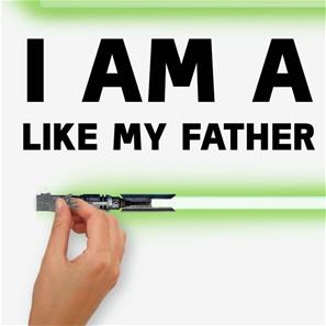 Star Wars ''I AM A JEDI, Like my father before me'' Wallstickers-5