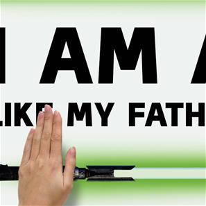 Star Wars ''I AM A JEDI, Like my father before me'' Wallstickers-6