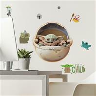 Star Wars Mandalorian -  Painted Baby Yoda  Wallstickers