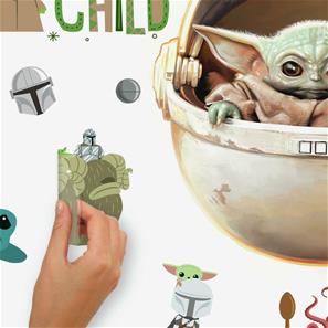 Star Wars Mandalorian -  Painted Baby Yoda  Wallstickers-5