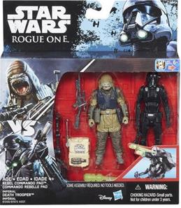  Star Wars R1 Twin Rebel Commando Pao & Death Trooper figurer 9,5cm