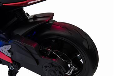 Street Racer EL Motorcykel 24V 250W m/gummihjul og lædersæde, blå-4