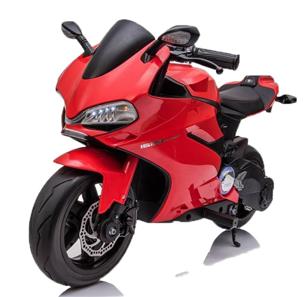 Street Racer EL Motorcykel 24V 250W m/gummihjul og lædersæde, Rød