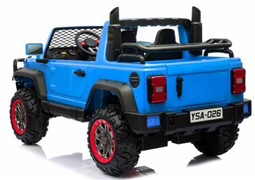 Super-BLUE SUV XL Elbil til 2 Børn m/4x12V Motorer + fjernbetjening-4
