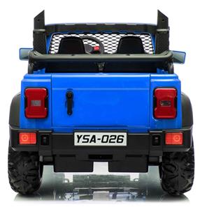 Super-BLUE SUV XL Elbil til 2 Børn m/4x12V Motorer + fjernbetjening-6