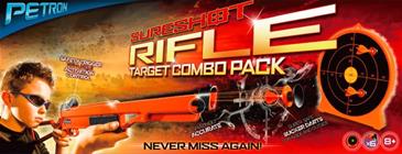  Sureshot Rifle + Skydeskive til børn m/6 dartpile-2