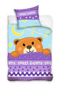 Sweet Dreams Bamse Junior  Sengetøj 100x135 cm - 100 procent bomuld