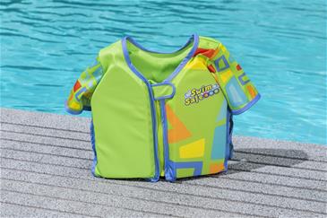 Swim Safe ABC Svømme Træningsvest UPF 50+ m/ærmer, Skum 11-30 kg Grøn-5