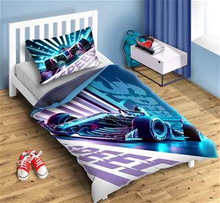 Teenager Speed Sengetøj 140x200 cm - 100 procent bomuld-2
