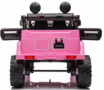 Toyota FJ Cruiser m/4x12V Motor + Gummihjul + Lædersæde, Pink-7