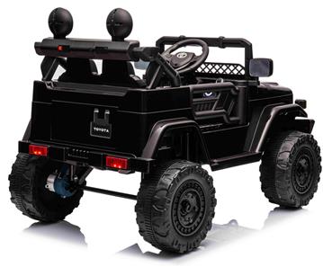 Toyota FJ Cruiser m/4x12V Motor + Gummihjul + Lædersæde, Sort-6