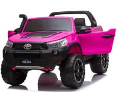 Toyota Hilux 24v ELBil m/2x24V 240W motor + Lædersæde + Gummihjul, Pink