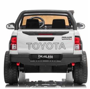 Toyota Hilux 24v ELBil m/2x24V 240W motor + Lædersæde + Gummihjul, Hvid-5