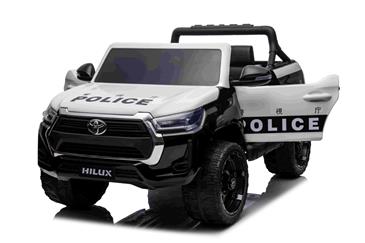 Toyota Hilux Elbil til børn 12v m/Gummihjul + Lædersæde + 2.4G-12