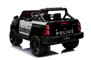 Toyota Hilux Elbil til børn 12v m/Gummihjul + Lædersæde + 2.4G-4