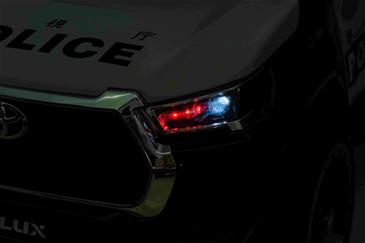 Toyota Hilux Elbil til børn 12v m/Gummihjul + Lædersæde + 2.4G-8