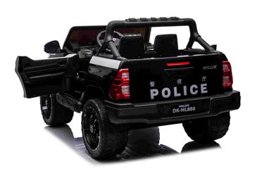 Toyota Hilux Elbil til børn 12v m/Gummihjul + Lædersæde + 2.4G-9