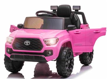 Toyota Tacoma ELBil til børn 12V m/Lædersæde og 2.4G Fjernbetjening, Pink