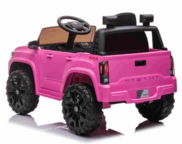 Toyota Tacoma ELBil til børn 12V m/Lædersæde og 2.4G Fjernbetjening, Pink-6
