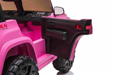Toyota Tacoma ELBil til børn 12V m/Lædersæde og 2.4G Fjernbetjening, Pink-9