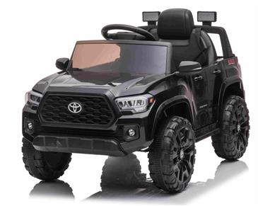 Toyota Tacoma ELBil til børn 12V m/Lædersæde og 2.4G Fjernbetjening, Sort-6