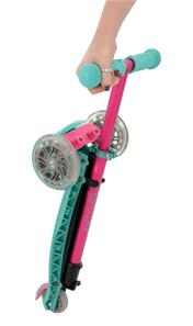 U Move Mini Compact LED Løbehjul, Pink / Teal-3