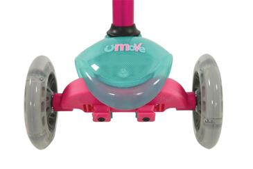 U Move Mini Compact LED Løbehjul, Pink / Teal-6