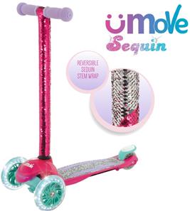 uMoVe Paillet Mini Flex LED Løbehjul, Pink