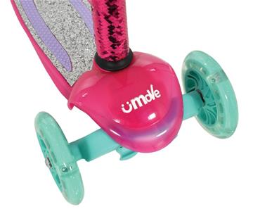 uMoVe Paillet Mini Flex LED Løbehjul, Pink-5