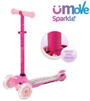 uMoVe Sparkle Mini Flex LED Løbehjul, Pink