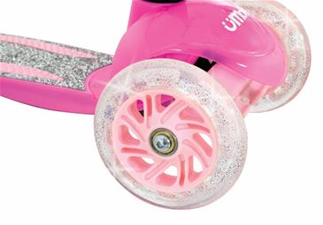 uMoVe Sparkle Mini Flex LED Løbehjul, Pink-14