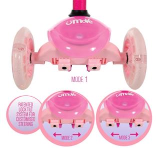 uMoVe Sparkle Mini Flex LED Løbehjul, Pink-3