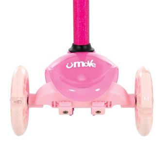 uMoVe Sparkle Mini Flex LED Løbehjul, Pink-5