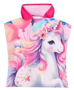 Unicorn Poncho badehåndklæde med hætte - Fast Dry
