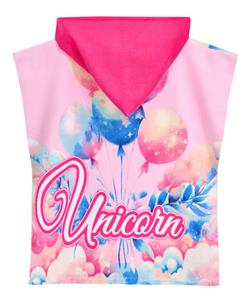 Unicorn Poncho badehåndklæde med hætte - Fast Dry-2