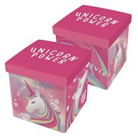 Unicorn Skammel med opbevaring (Sammenklappelig )