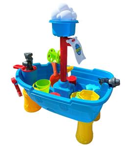 Vand- og sandlegebord som piratskib – 14 dele