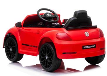 VW Beetle Dune elbil til børn 12v m/Gummihjul, 2.4G Remote, Lædersæde-4