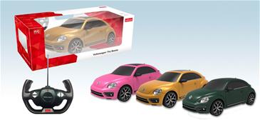 VW Beetle Fjernstyret Bil 1:14, Pink - 2.4G-5