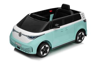 VW ID Buzz Elbil Til børn 22,2V m/Gummihjul, Lædersæde 2.4G-8