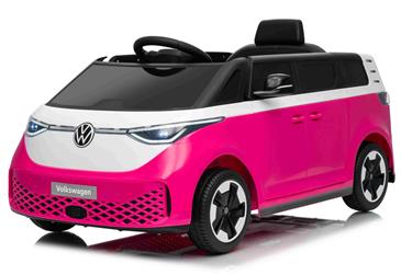 VW ID Buzz Elbil Til børn 22,2V m/Gummihjul, Lædersæde 2.4G Pink-11